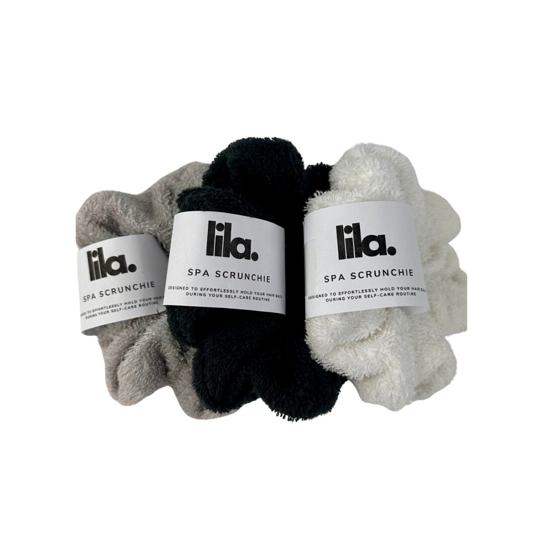 Black Bamboo Spa Scrunchie