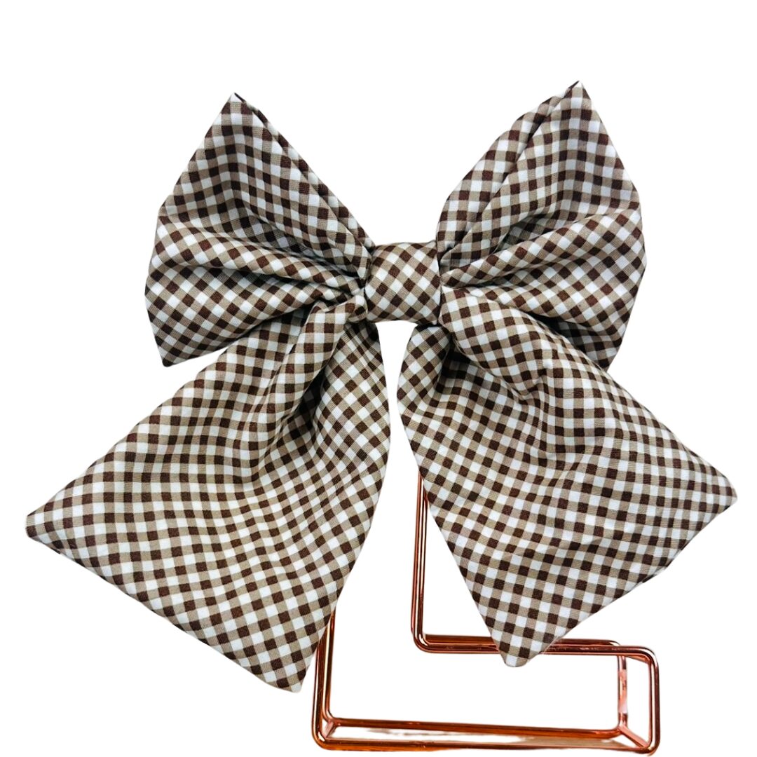 Handmade Gingham Hair Bow