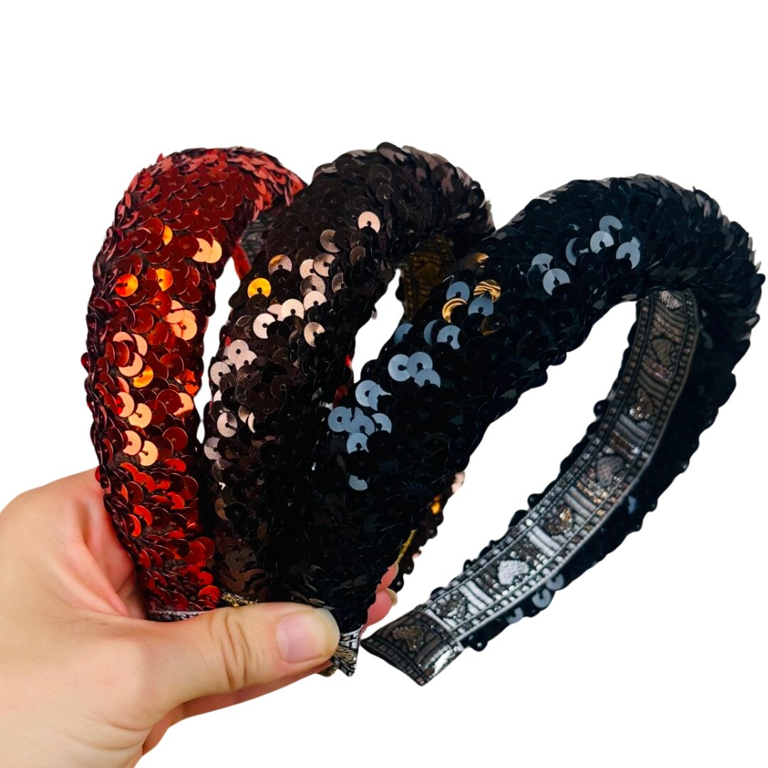 Sequin Padded Handmade Headbands